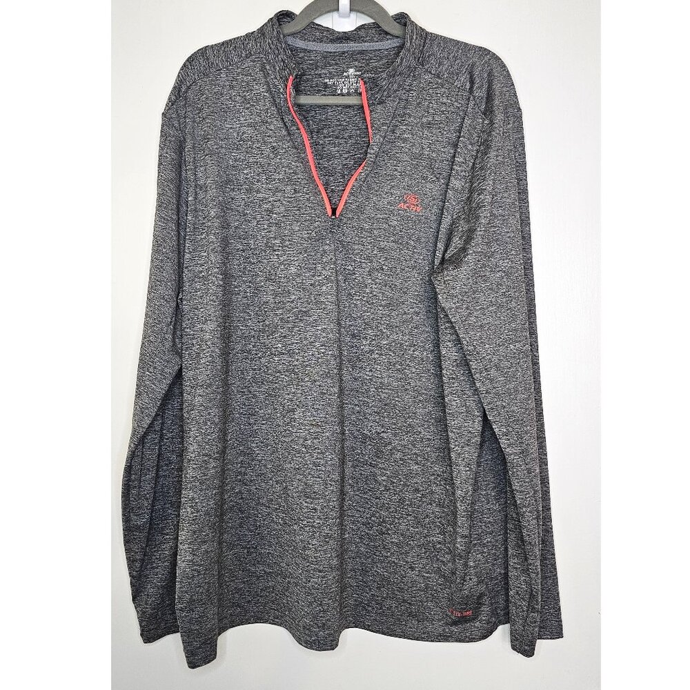 Active Pro Dry Long Sleeve Quarter Zip Pullover Performance Top Thumbholes 3XL